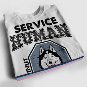 Camiseta personalizada para amantes de los perros: servicio humano, no mascotas