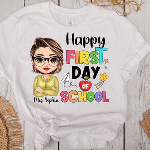 Personalized Teacher Shirt -  Happy 1St Day Of School