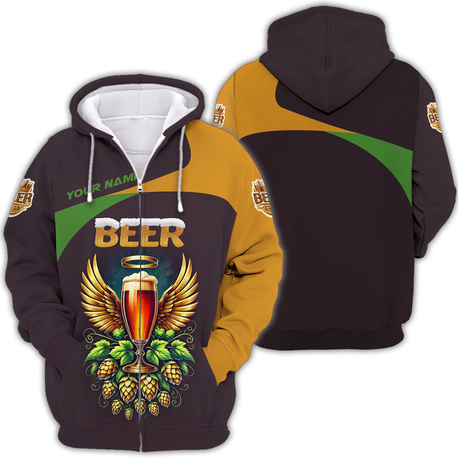 Beer Cup Personalized Name Shirt Custom Gift For Beer Lovers, All Over Printed