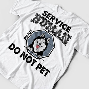 Camiseta personalizada para amantes de los perros: servicio humano, no mascotas