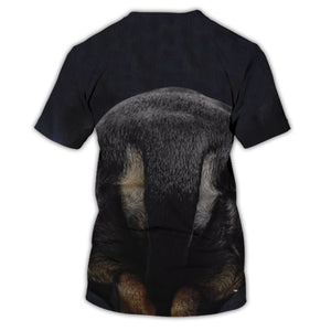 Dachshund All Over Print Shirt, All-Encompassing Pup Print Top, Complete Front-To-Back Artistry