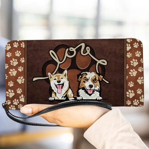 Cartera para perro personalizada de 20 x 11 cm: diseño personalizable con nombre y raza de perro con amor