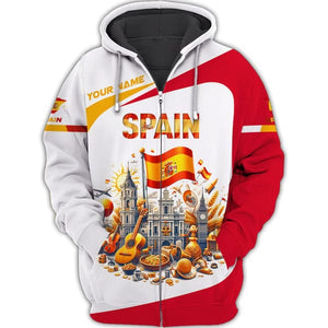 Custom Spain Shirt, Gift For Spain Lover, All Over Printed