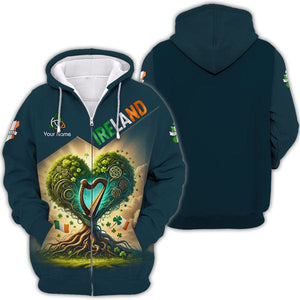 Custom Ireland Shirt, Gift For Ireland Lover, All Over Printed