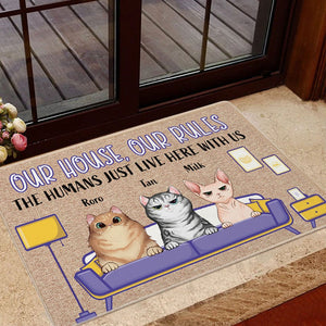 Personalized Cat Doormat - Our House,Our Rules