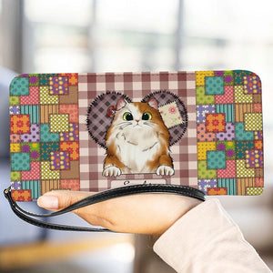 Personalized Cat Wallet 20x11cm - Customizable Cat Breed & Name Design With Colorful Background