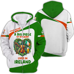 Custom Ireland Shirt, Gift For Ireland Lover, All Over Printed