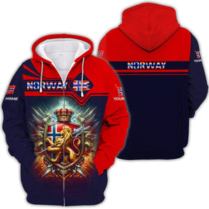 Custom Norway Shirt, Gift For Norway Lover, All Over Printed