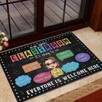 Personalized Teacher Doormat - In Ms.Teacher's Classroom , It's Okay To Everyone Is Welcome Here