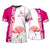 Personalized Flamingo All Over Print Shirt - A Hip Flamingo In Shades On Pink