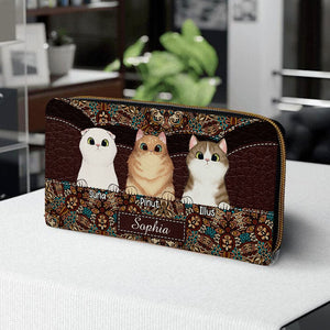 Personalized Cat Wallet 20x11cm,Personalized Dog Wallet 20x11cm - Customizable Cat, Dog Breed & Name Design With  Classic Vintage Design