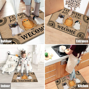 Personalized Cat Doormat, Cat Lover And Weirdos