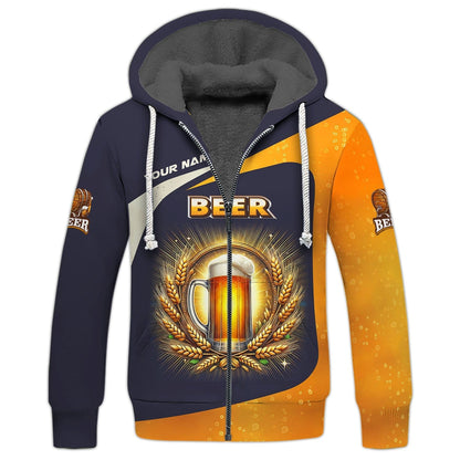 Beer Personalized Name 3D Shirt Custom Name Gift For Beer Lovers, All Over Printed