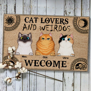 Personalized Cat Doormat, Cat Lover And Weirdos