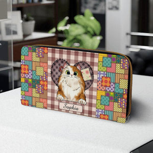 Personalized Cat Wallet 20x11cm - Customizable Cat Breed & Name Design With Colorful Background