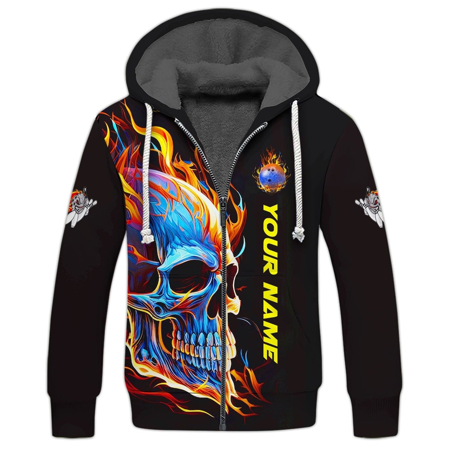 Personalized Bowling Team Shirt - Fire Up Your Game, All Over Printed
