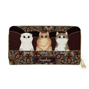 Personalized Cat Wallet 20x11cm,Personalized Dog Wallet 20x11cm - Customizable Cat, Dog Breed & Name Design With  Classic Vintage Design