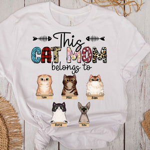 Personalized Cat Lover Shirt - This Cat Mom Belong To