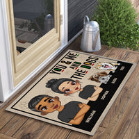 Personalized Family Doormat - You & Me And The Dogs