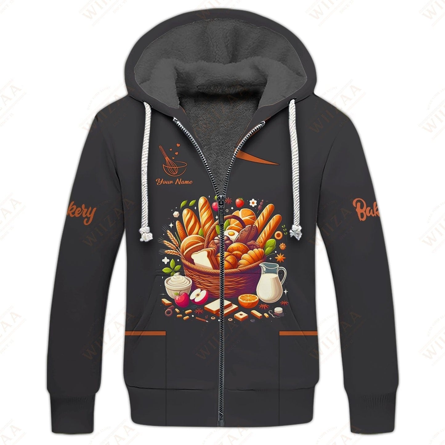 Personalized Baker Shirt - Colorful Artisan Loaf and Ingredient Array