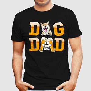 Personalized Dog Lover Shirt - Dog And Dad With Beer