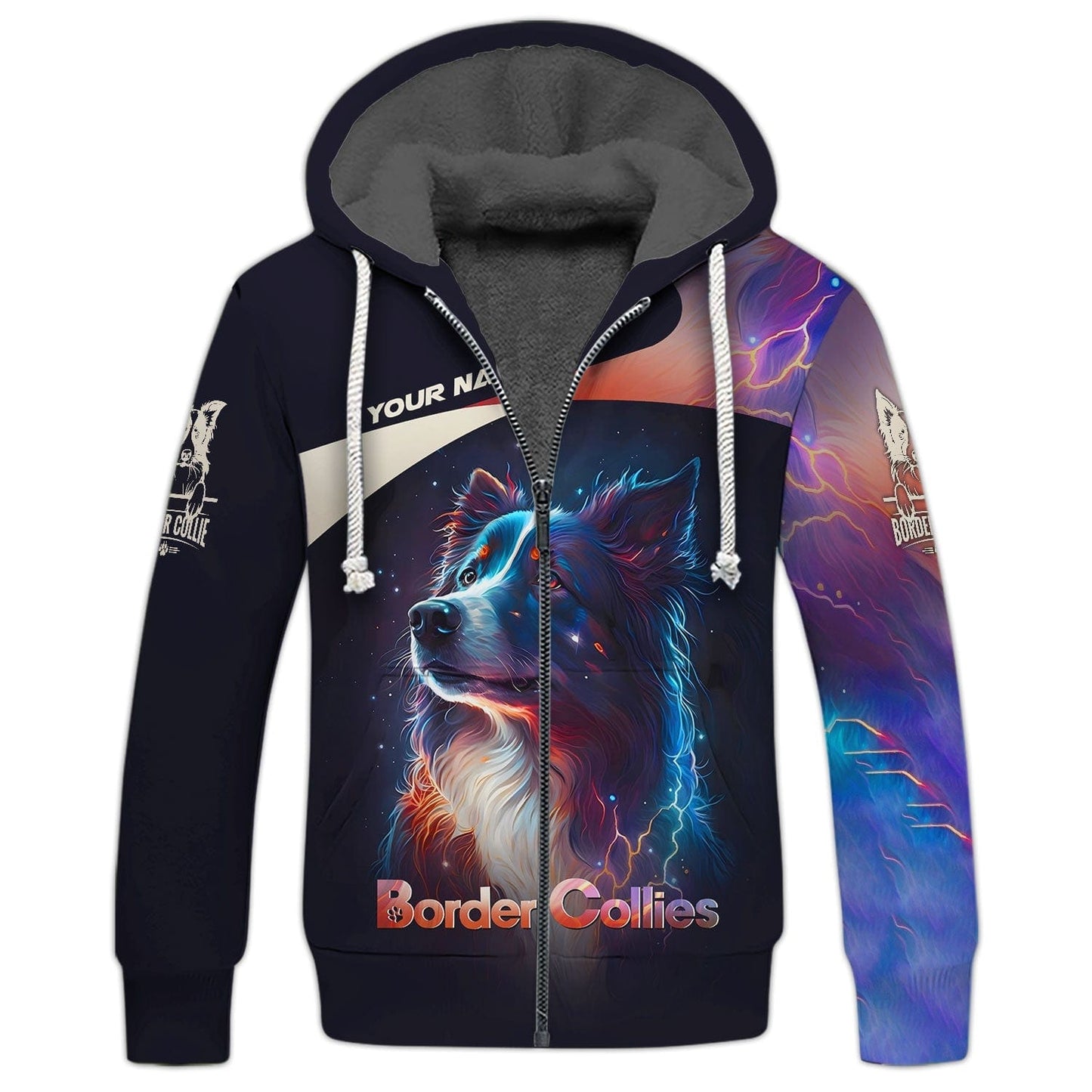 Border Collie With Galaxy Color Custom T-Shirts Border Collie 3D Shirt Gift For Dog Lover, All Over Printed