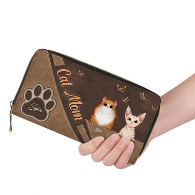 Personalized Cat Wallet 20x11cm - Customizable Cat Breed & Name Design