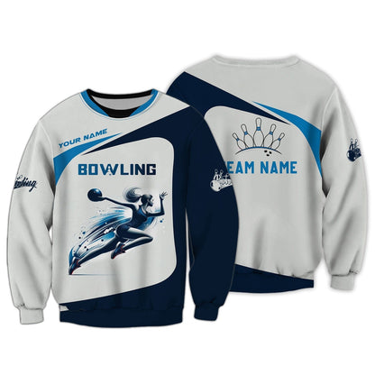 Personalized Bowling Team Shirt - Celebrate Your Strikes, All Over Printed
