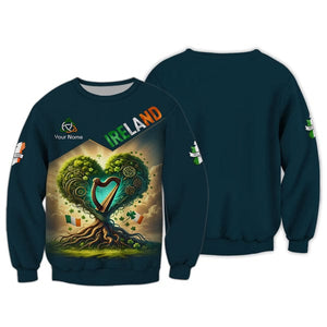 Custom Ireland Shirt, Gift For Ireland Lover, All Over Printed