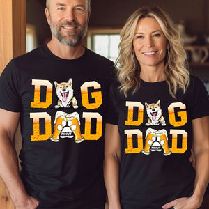 Personalized Dog Lover Shirt - Dog And Dad With Beer