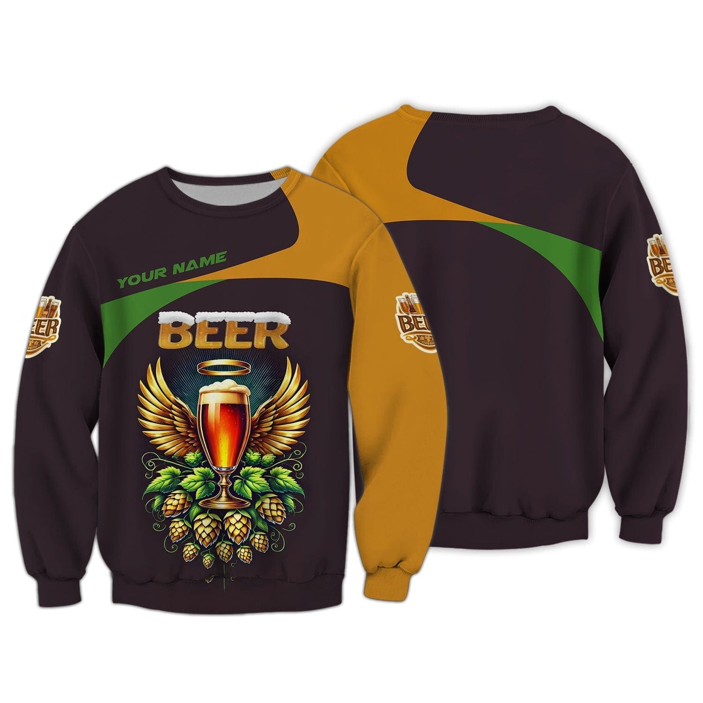 Beer Cup Personalized Name Shirt Custom Gift For Beer Lovers, All Over Printed