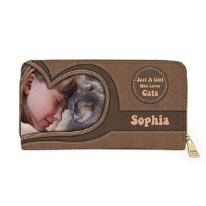 Personalized Cat Wallet 20x11cm - Just A Girl Who Love Cats