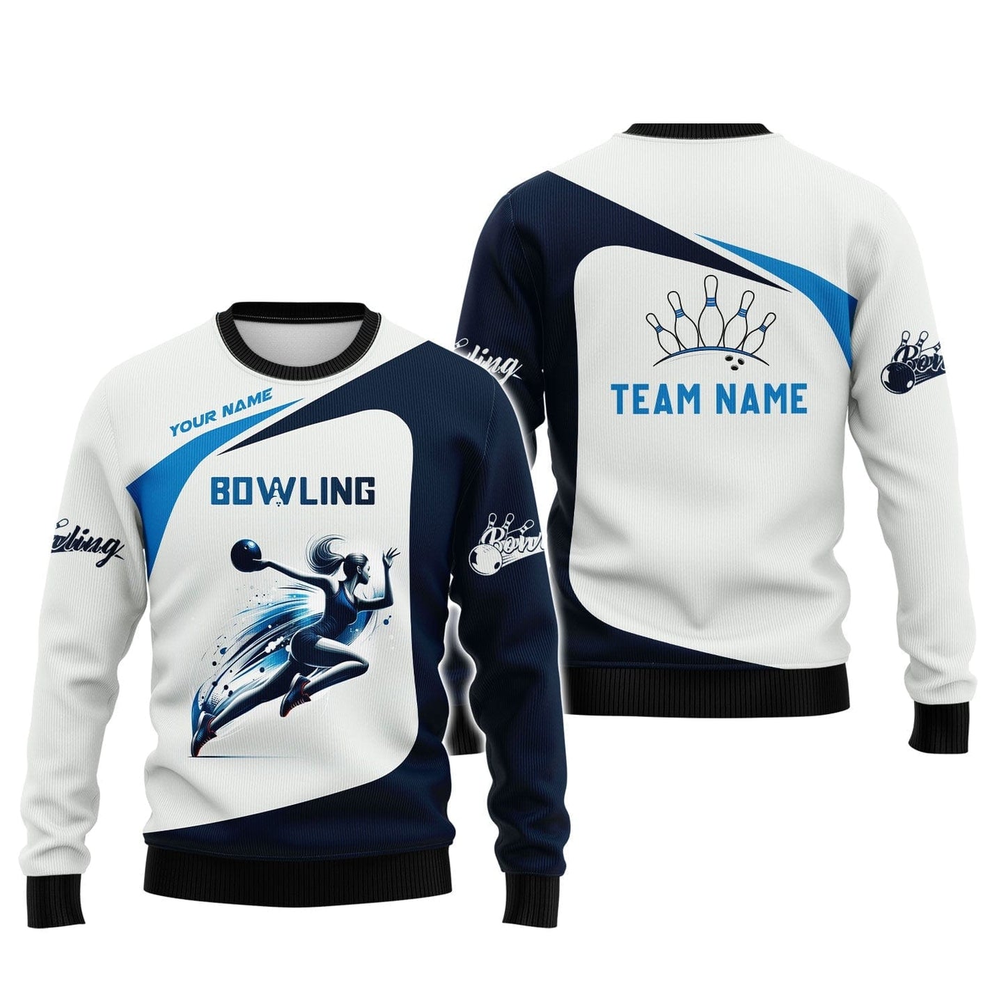 Personalized Bowling Team Shirt - Celebrate Your Strikes, All Over Printed