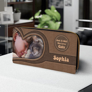 Personalized Cat Wallet 20x11cm - Just A Girl Who Love Cats