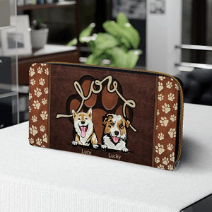 Cartera para perro personalizada de 20 x 11 cm: diseño personalizable con nombre y raza de perro con amor