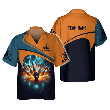 Personalized Bowling Team Shirt - Unleash Your Power, All Over Printed