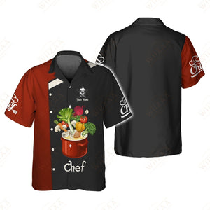 Camiseta de chef personalizada: gráficos de verduras de moda para aficionados a la cocina