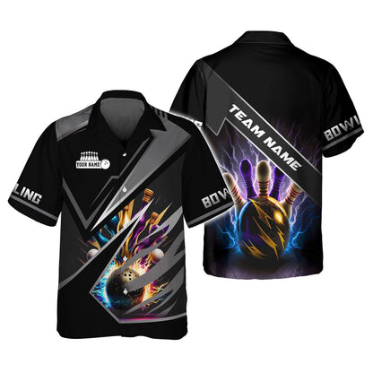 Personalized Bowling Team Shirt - Power Up Your Strikes, All Over Printed
