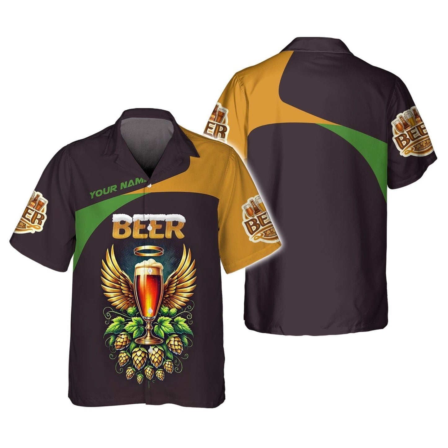 Beer Cup Personalized Name Shirt Custom Gift For Beer Lovers, All Over Printed