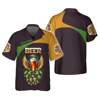Beer Cup Personalized Name Shirt Custom Gift For Beer Lovers, All Over Printed