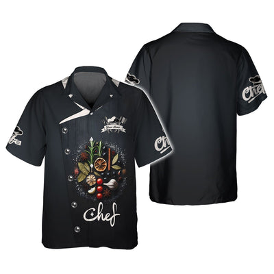 Personalized Chef Shirt - Refined Spice and Herb Layout for Culinary Experts