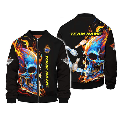 Personalized Bowling Team Shirt - Fire Up Your Game, All Over Printed