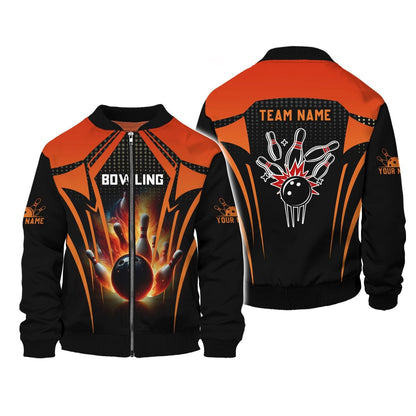 Personalized Bowling Team Shirt - Ignite Your Game, All Over Printed