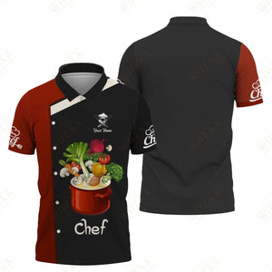 Camiseta de chef personalizada: gráficos de verduras de moda para aficionados a la cocina