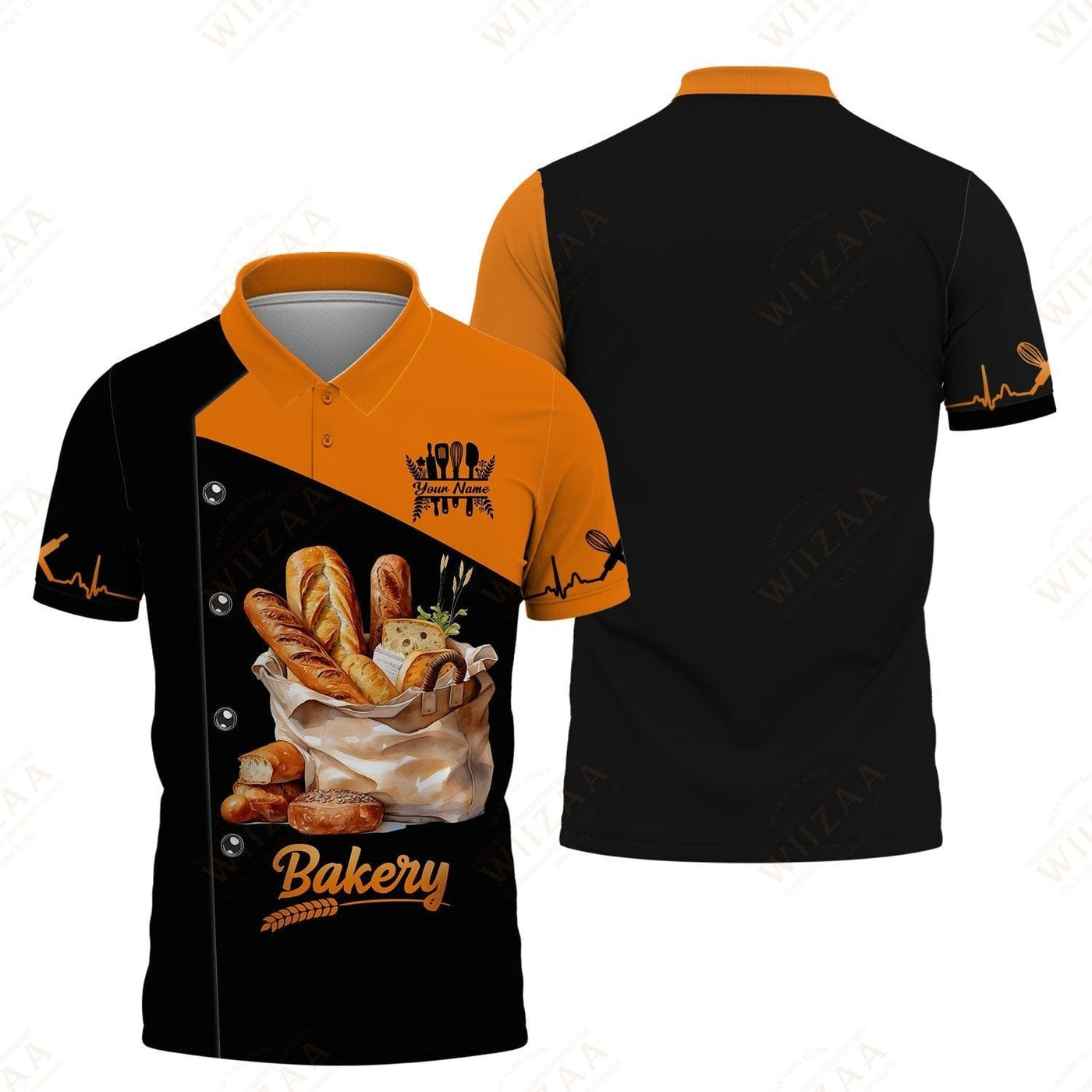 Personalized Baker Shirt - Diverse Bread Selection with Striking Contrast