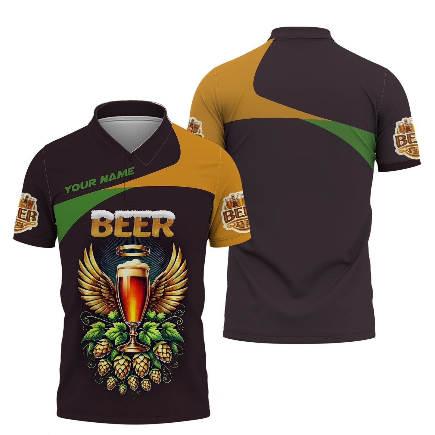 Beer Cup Personalized Name Shirt Custom Gift For Beer Lovers, All Over Printed