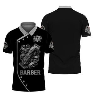 Hair Trimmer Tattoo 3D Shirt Barbershop Custom T-Shirts Gift For Barber, All Over Printed