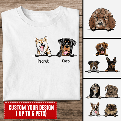 Personalized Dog Lover Shirt - Choose Your Dogs And Customize With Your Name