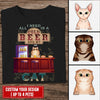 Personalized Cat Lover Shirt - All I Need Is A Cold Beer And My Cat