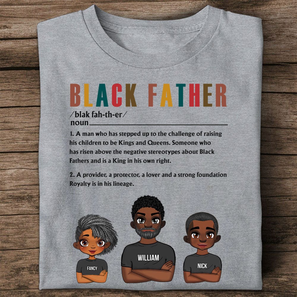 Personalized Family Shirt -  Black Father